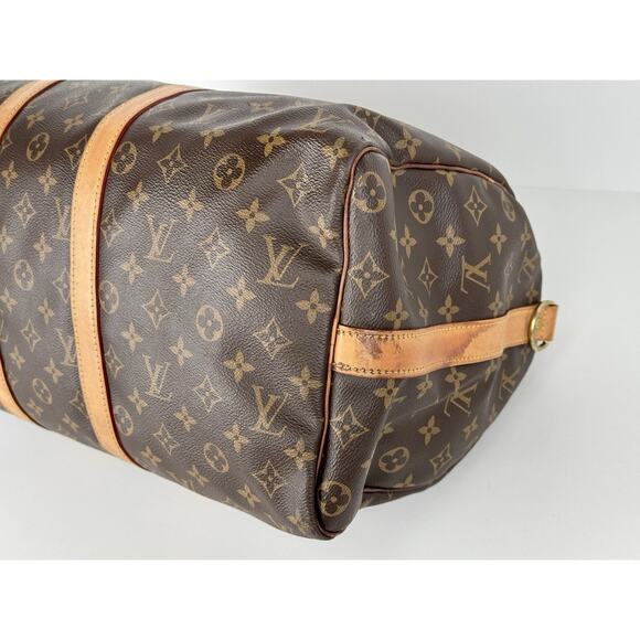 Louis Vuitton Keepall 45 Brown Canvas Duffle Bag - Picture 11 of 16